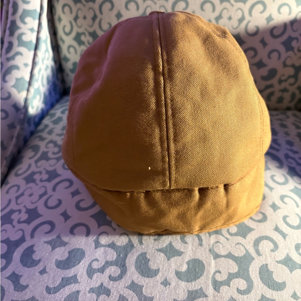 Vintage Made in USA Carhartt Brown Ear Flaps Snow Hat - Picture 2 of 4